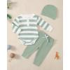 imageNewborn Infant Baby Boy Clothes Fall Winter Outfits New to The Crew Outfit Toddler Baby Boy Clothes SetWhite Blue Strip