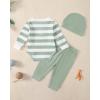 imageNewborn Infant Baby Boy Clothes Fall Winter Outfits New to The Crew Outfit Toddler Baby Boy Clothes SetWhite Blue Strip