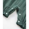 imageRenotemy Baby Girl Clothes Romper Infant Summer Bodysuit Outfits Cotton Linen Jumpsuits Newborn Essential Preemie ClothesGreen Bowknot