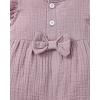 imageRenotemy Baby Girl Clothes Romper Infant Summer Bodysuit Outfits Cotton Linen Jumpsuits Newborn Essential Preemie ClothesPurple