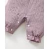imageRenotemy Baby Girl Clothes Romper Infant Summer Bodysuit Outfits Cotton Linen Jumpsuits Newborn Essential Preemie ClothesPurple