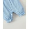 imageRenotemy Baby Girl Clothes Romper Infant Summer Bodysuit Outfits Cotton Linen Jumpsuits Newborn Essential Preemie ClothesSolid Blue Bowknot