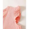 imageRenotemy Baby Girl Clothes Romper Infant Summer Bodysuit Outfits Cotton Linen Jumpsuits Newborn Essential Preemie ClothesSolid Pink