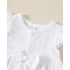 imageRenotemy Baby Girl Clothes Romper Infant Summer Bodysuit Outfits Cotton Linen Jumpsuits Newborn Essential Preemie ClothesSolid White