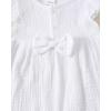 imageRenotemy Baby Girl Clothes Romper Infant Summer Bodysuit Outfits Cotton Linen Jumpsuits Newborn Essential Preemie ClothesSolid White