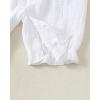 imageRenotemy Baby Girl Clothes Romper Infant Summer Bodysuit Outfits Cotton Linen Jumpsuits Newborn Essential Preemie ClothesSolid White