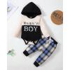 imageRenotemy Newborn Baby Boy Clothes Infant Boy Outfits Baby Hoodie Romper Fall Winter 0 3 6 9 12 18 Months Baby Clothes for BoyLetter Print Hoodie