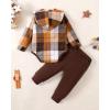 imageRenotemy Newborn Baby Boy Clothes Infant Boy Outfits Baby Hoodie Romper Fall Winter 0 3 6 9 12 18 Months Baby Clothes for BoyMulticolor Plaid Flannel Hoodie