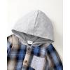 imageRenotemy Newborn Baby Boy Clothes Infant Boy Outfits Baby Hoodie Romper Fall Winter 0 3 6 9 12 18 Months Baby Clothes for BoyPlaid Flannel Blue Hoodie