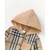 imageRenotemy Newborn Baby Boy Clothes Infant Boy Outfits Baby Hoodie Romper Fall Winter 0 3 6 9 12 18 Months Baby Clothes for BoyPlaid Flannel Brown Hoodie