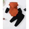 imageRenotemy Newborn Baby Boy Clothes Infant Boy Outfits Baby Hoodie Romper Fall Winter 0 3 6 9 12 18 Months Baby Clothes for BoyTrisplice Hoodie