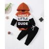 imageRenotemy Newborn Baby Boy Clothes Infant Boy Outfits Baby Hoodie Romper Fall Winter 0 3 6 9 12 18 Months Baby Clothes for BoyTrisplice Hoodie