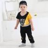 imageRenotemy Newborn Infant Baby Boy Clothes Outfits New to The Crew Outfits Long Pants Toddler Baby Boy Clothes SetBlackyellows