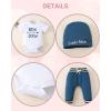 imageRenotemy Newborn Infant Baby Boy Clothes Outfits New to The Crew Outfits Long Pants Toddler Baby Boy Clothes SetBlue White