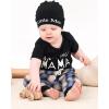 imageRenotemy Newborn Infant Baby Boy Clothes Outfits New to The Crew Outfits Long Pants Toddler Baby Boy Clothes SetShort Multi Plaid