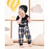 imageRenotemy Newborn Infant Baby Boy Clothes Outfits New to The Crew Outfits Long Pants Toddler Baby Boy Clothes SetShort Multi Plaid