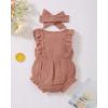 imageRenotemy Newborn Infant Baby Girl Clothes Rompers Summer Jumpsuits Short Sleeve Romper Infant Baby Clothes GirlDusty Pink