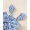 imageRenotemy Newborn Infant Baby Girl Clothes Rompers Summer Jumpsuits Short Sleeve Romper Infant Baby Clothes GirlHalter Blue Stripe