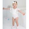 imageRenotemy Newborn Infant Baby Girl Clothes Rompers Summer Jumpsuits Short Sleeve Romper Infant Baby Clothes GirlLace White