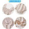 imageRenotemy Newborn Infant Baby Girl Clothes Rompers Summer Jumpsuits Short Sleeve Romper Infant Baby Clothes GirlPlaid Apricot Bow