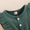 imageRenotemy Newborn Infant Baby Girl Clothes Rompers Summer Jumpsuits Short Sleeve Romper Infant Baby Clothes GirlSolid Green2pcs