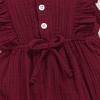 imageRenotemy Newborn Infant Baby Girl Clothes Rompers Summer Jumpsuits Short Sleeve Romper Infant Baby Clothes GirlSolid Red2pcs
