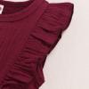 imageRenotemy Newborn Infant Baby Girl Clothes Rompers Summer Jumpsuits Short Sleeve Romper Infant Baby Clothes GirlSolid Red2pcs