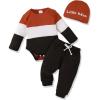 imageNewborn Infant Baby Boy Clothes Fall Winter Outfits New to The Crew Outfit Toddler Baby Boy Clothes SetPatchwork Waffle