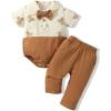 imageRenotemy Bear Baby Boy Clothes Newborn Boy Outfits Set Newborn Outfits Summer Baby Boy Clothes 03 Months Brown
