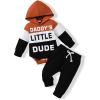 imageRenotemy Newborn Baby Boy Clothes Infant Boy Outfits Baby Hoodie Romper Fall Winter 0 3 6 9 12 18 Months Baby Clothes for BoyTrisplice Hoodie