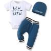 imageRenotemy Newborn Infant Baby Boy Clothes Outfits New to The Crew Outfits Long Pants Toddler Baby Boy Clothes SetBlue White