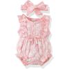 imageRenotemy Newborn Infant Baby Girl Clothes Rompers Summer Jumpsuits Short Sleeve Romper Infant Baby Clothes GirlPink Floral