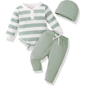 imageNewborn Infant Baby Boy Clothes Fall Winter Outfits New to The Crew Outfit Toddler Baby Boy Clothes SetWhite Blue Strip