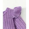imageRenotemy Newborn Baby Girl Clothes Fall Winter Outfits Infant Rompers Solid Jumpsuits Bodysuit Cute Infant Baby Clothes GirlCotton Purple