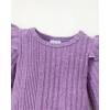 imageRenotemy Newborn Baby Girl Clothes Fall Winter Outfits Infant Rompers Solid Jumpsuits Bodysuit Cute Infant Baby Clothes GirlCotton Purple