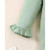 imageRenotemy Newborn Baby Girl Clothes Fall Winter Outfits Infant Rompers Solid Jumpsuits Bodysuit Cute Infant Baby Clothes GirlGreen
