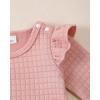 imageRenotemy Newborn Baby Girl Clothes Fall Winter Outfits Infant Rompers Solid Jumpsuits Bodysuit Cute Infant Baby Clothes GirlPink