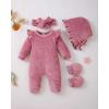 imageRenotemy Newborn Baby Girl Clothes Fall Winter Outfits Infant Rompers Solid Jumpsuits Bodysuit Cute Infant Baby Clothes GirlPurple