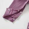 imageRenotemy Newborn Baby Girl Clothes Fall Winter Outfits Infant Rompers Solid Jumpsuits Bodysuit Cute Infant Baby Clothes GirlRibbed Purple