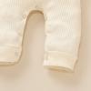 imageRenotemy Newborn Baby Girl Clothes Fall Winter Outfits Infant Rompers Solid Jumpsuits Bodysuit Cute Infant Baby Clothes GirlRibbed Whitelong Sleeve