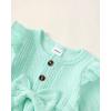 imageRenotemy Newborn Baby Girl Clothes Fall Winter Outfits Infant Rompers Solid Jumpsuits Bodysuit Cute Infant Baby Clothes GirlSolid Mint Green