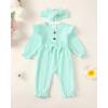 imageRenotemy Newborn Baby Girl Clothes Fall Winter Outfits Infant Rompers Solid Jumpsuits Bodysuit Cute Infant Baby Clothes GirlSolid Mint Green