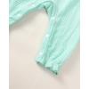 imageRenotemy Newborn Baby Girl Clothes Fall Winter Outfits Infant Rompers Solid Jumpsuits Bodysuit Cute Infant Baby Clothes GirlSolid Mint Green