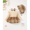 imageRenotemy Newborn Baby Girl Clothes Infant Girl Outfits Knit Romper Dress with Hat Baby Clothes for Girls 018 MonthsApricot Flannel