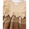 imageRenotemy Newborn Baby Girl Clothes Infant Girl Outfits Knit Romper Dress with Hat Baby Clothes for Girls 018 MonthsApricot Flannel