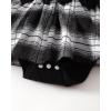 imageRenotemy Newborn Baby Girl Clothes Infant Girl Outfits Knit Romper Dress with Hat Baby Clothes for Girls 018 MonthsBlack Plaid
