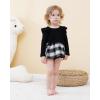 imageRenotemy Newborn Baby Girl Clothes Infant Girl Outfits Knit Romper Dress with Hat Baby Clothes for Girls 018 MonthsBlack Plaid
