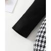 imageRenotemy Newborn Baby Girl Clothes Infant Girl Outfits Knit Romper Dress with Hat Baby Clothes for Girls 018 MonthsBlack White Plaid