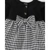 imageRenotemy Newborn Baby Girl Clothes Infant Girl Outfits Knit Romper Dress with Hat Baby Clothes for Girls 018 MonthsBlack White Plaid