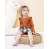 imageRenotemy Newborn Baby Girl Clothes Infant Girl Outfits Knit Romper Dress with Hat Baby Clothes for Girls 018 MonthsBrown Plaid